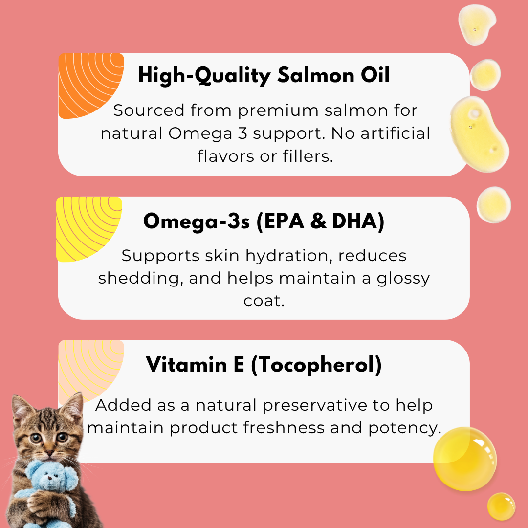 Pure Omega 3 Salmon Oil (For Cats)
