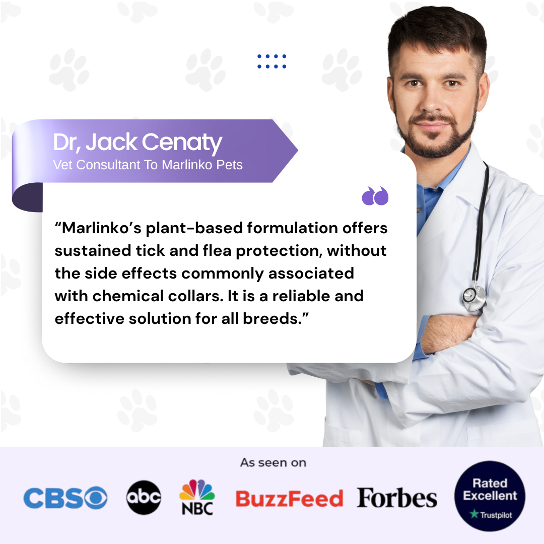 Marlinko Pets™ - Natural Protection (8 Months Tick and Flea Collar for Dogs)
