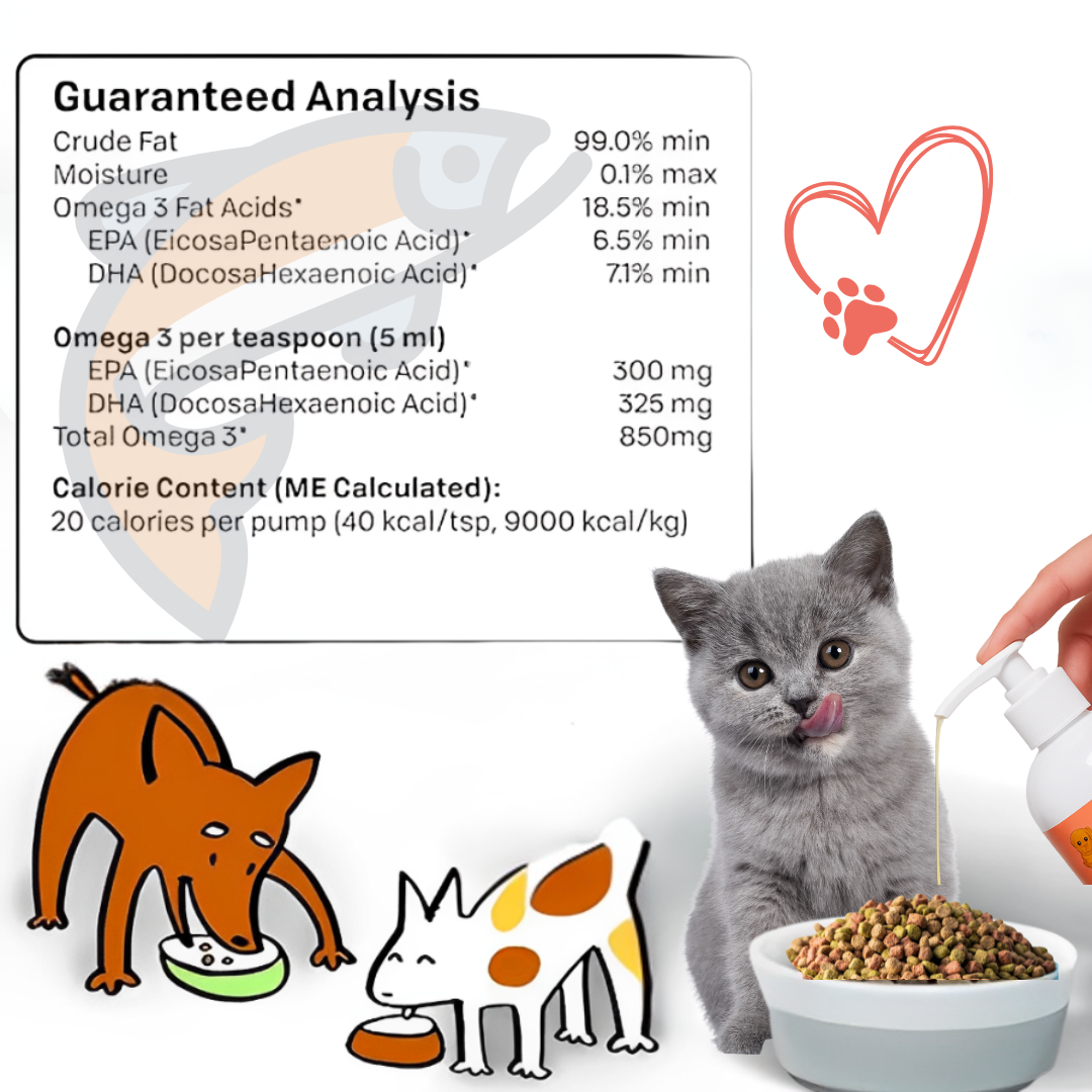 Pure Omega 3 Salmon Oil (For Cats)