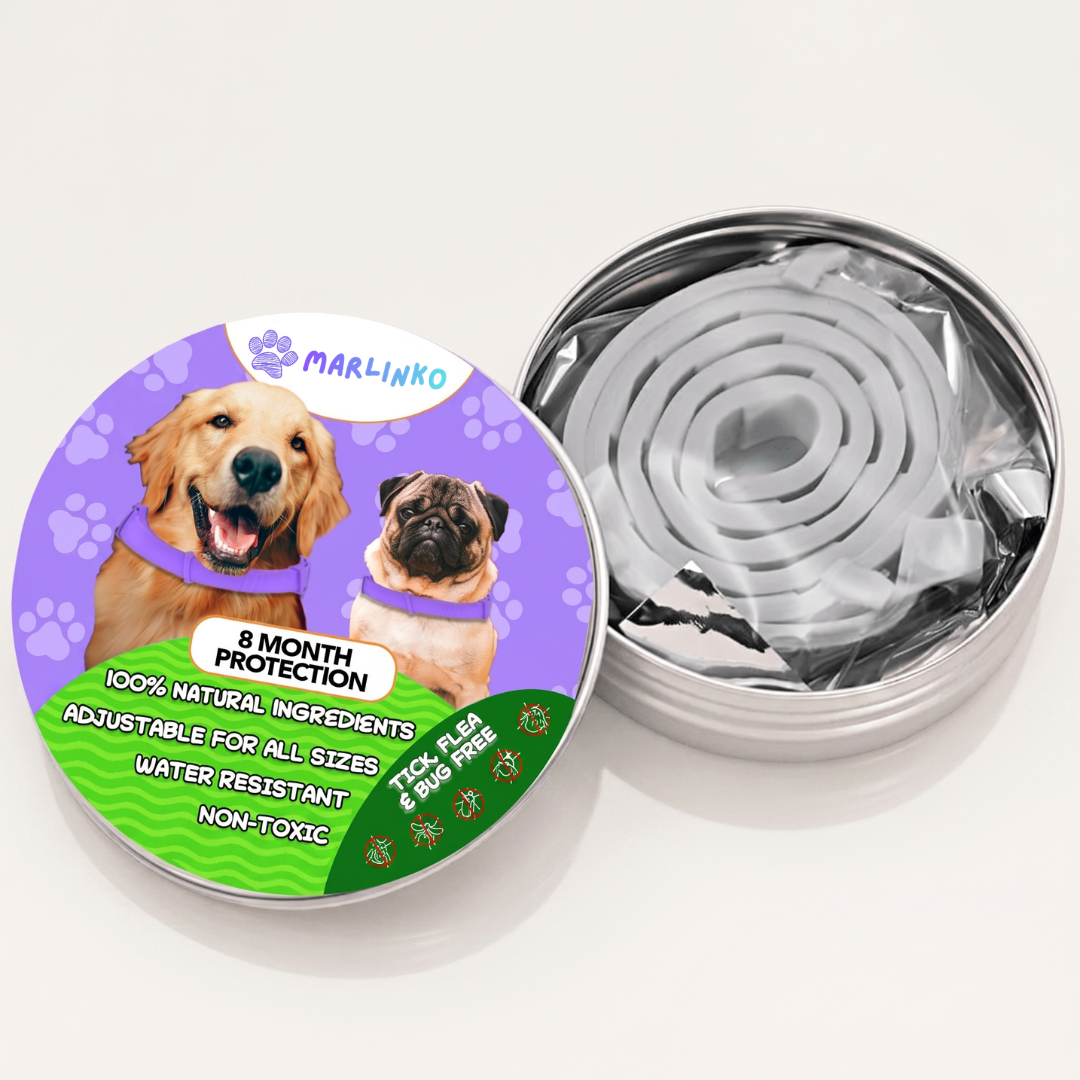 Marlinko Pets™ - All Natural Protection (8 Months Tick and Flea Collar for Dogs)