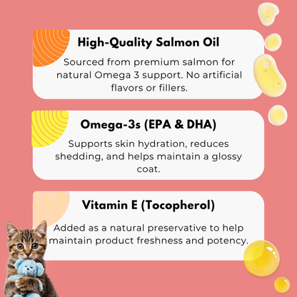 Pure Omega 3 Salmon Oil (For Cats)