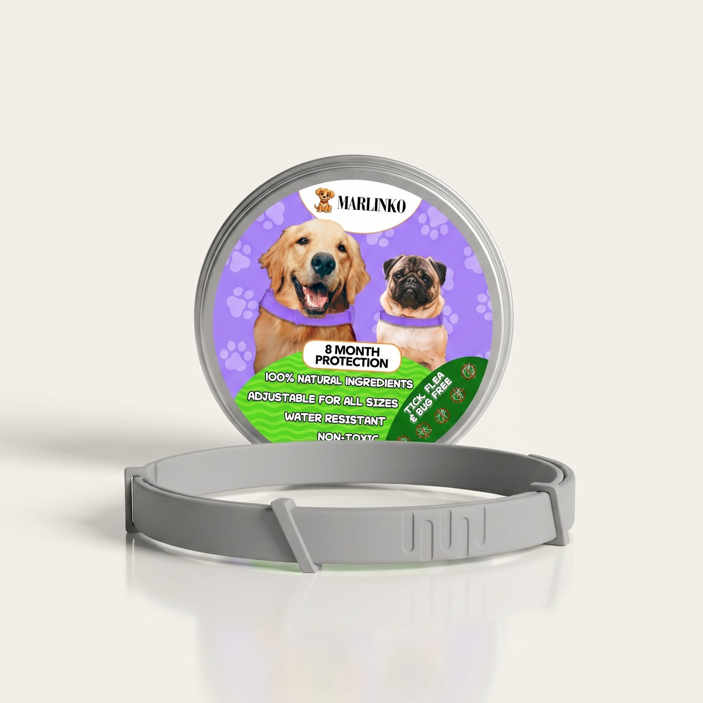 SUB - Marlinko Pets™ - All Natural Protection (8 Months Tick and Flea Collar for Dogs) (Copy)