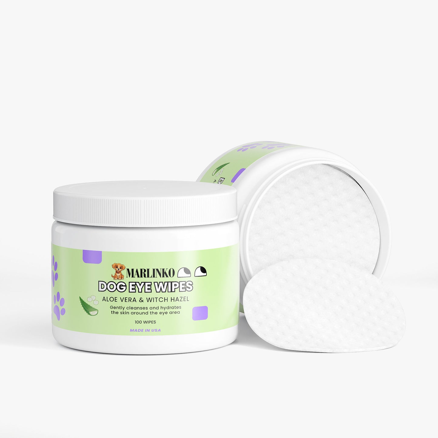 Dog Eye Cleaner Wipes (100 Soft Wipes)