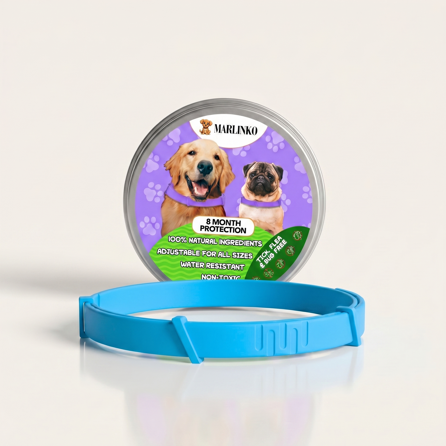 SUB - Marlinko Pets™ - All Natural Protection (8 Months Tick and Flea Collar for Dogs) (Copy)