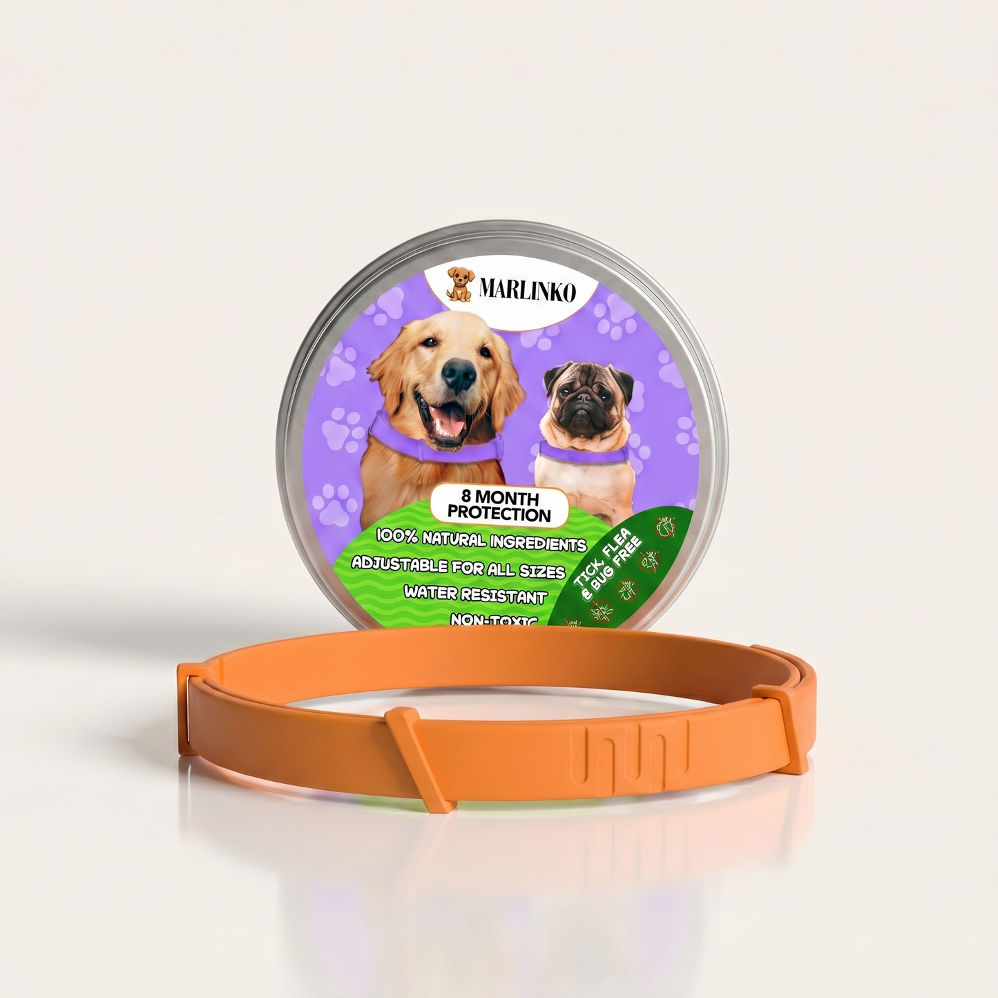 SUB - Marlinko Pets™ - All Natural Protection (8 Months Tick and Flea Collar for Dogs) (Copy)