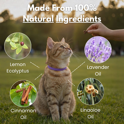 Marlinko Pets™ - All Natural Calming Cat Collar (8 Months Tick & Flea Free)
