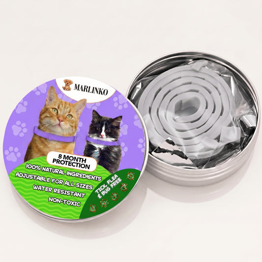 Marlinko Pets™ - All Natural Calming Cat Collar (8 Months Tick & Flea Free)