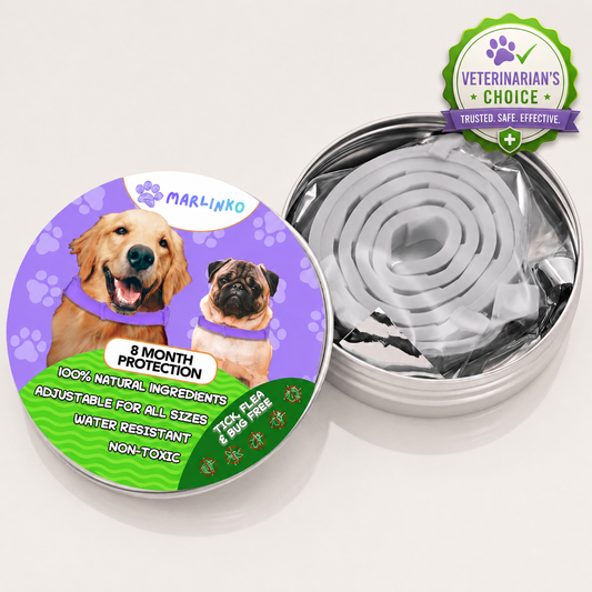 Marlinko Pets™ - All Natural Protection (8 Months Tick and Flea Collar for Dogs)