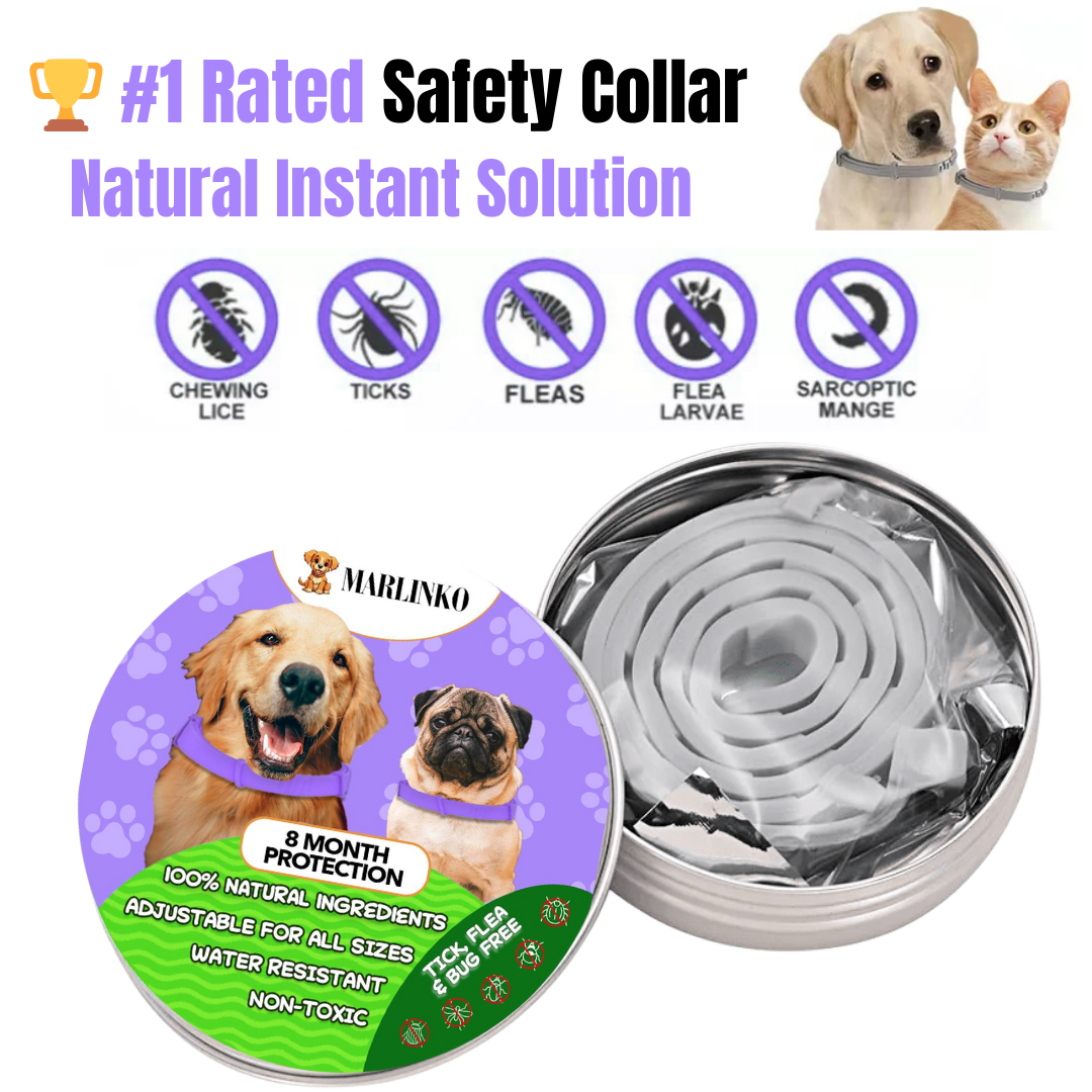 Marlinko Pets™ - Natural Protection (8 Months Tick and Flea Collar for Dogs)