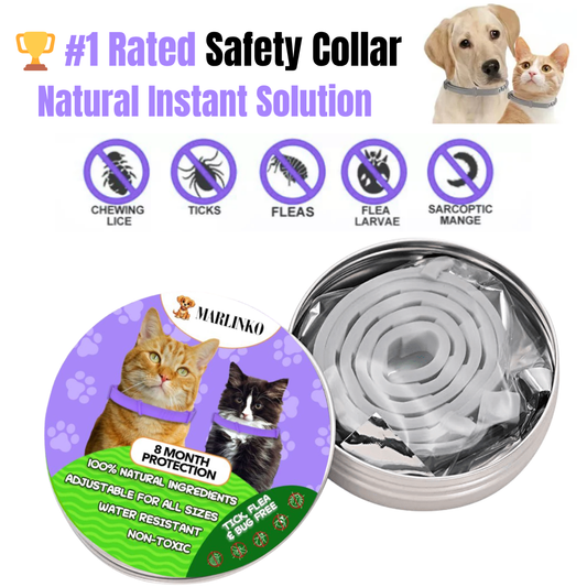 Marlinko Pets™ - Natural Calming Cat Collar (8 Months Tick & Flea Free)
