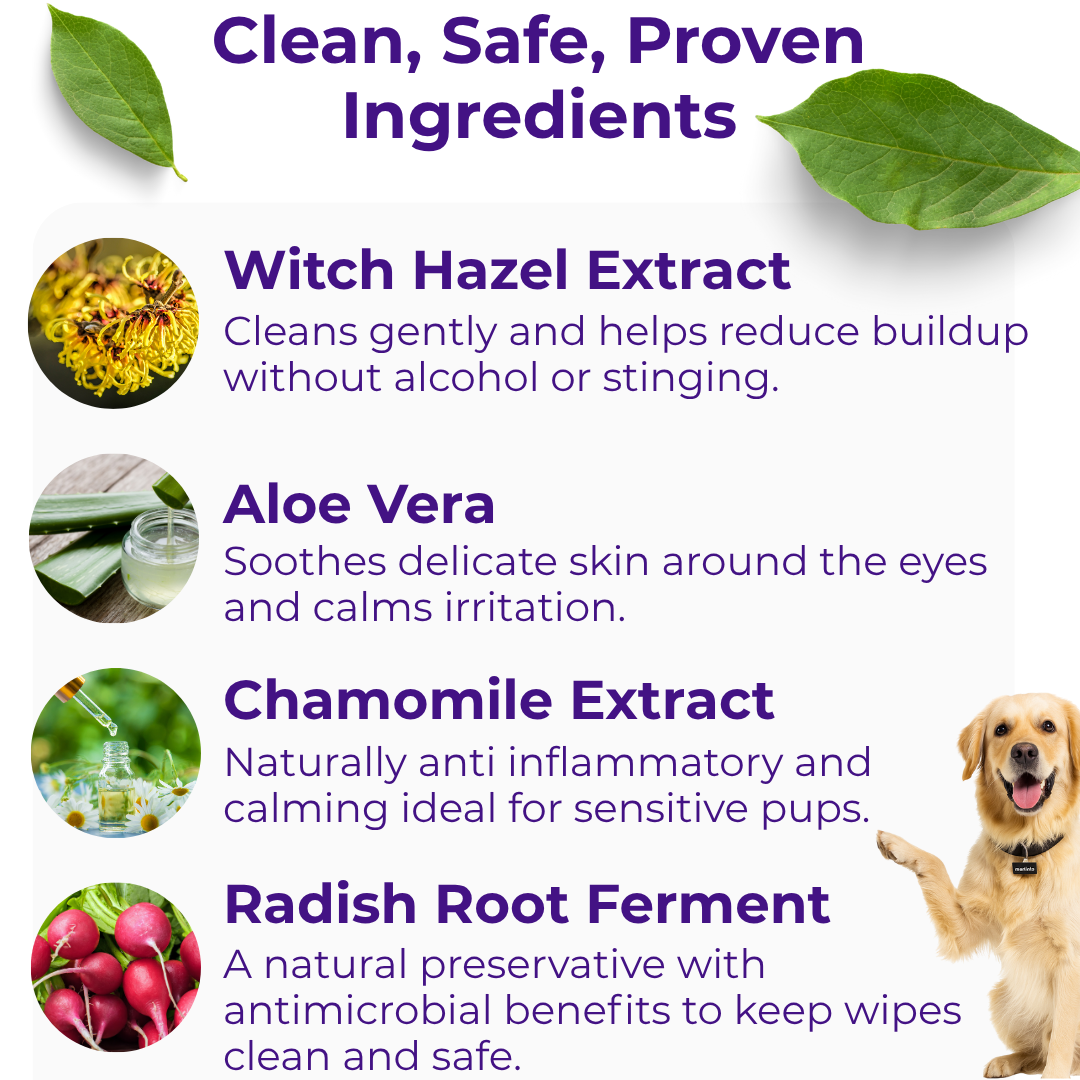 Dog Eye Cleaner Wipes (100 Soft Wipes)