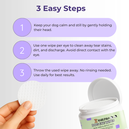 Dog Eye Cleaner Wipes (100 Soft Wipes)