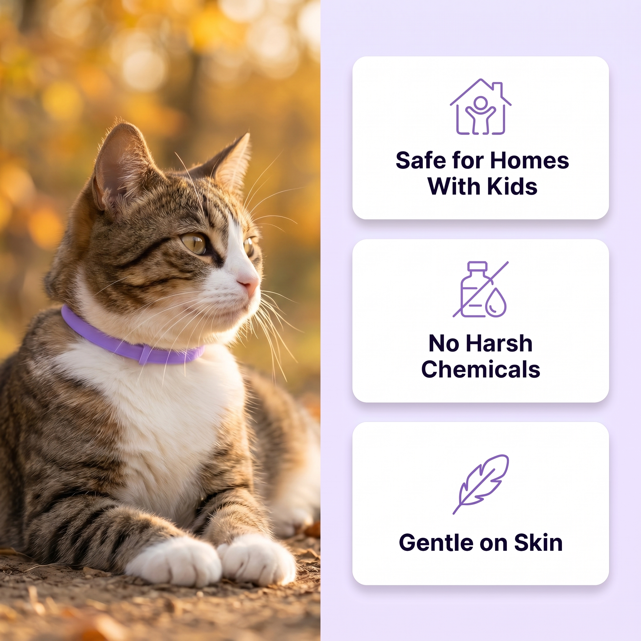 Marlinko Pets™ - All Natural Calming Cat Collar (8 Months Tick & Flea Free)