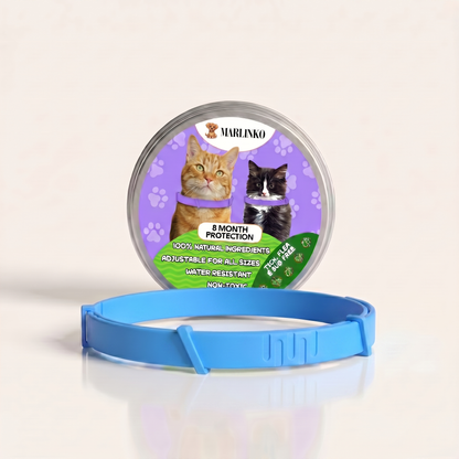 Marlinko Pets™ - All Natural Calming Cat Collar (8 Months Tick & Flea Free)
