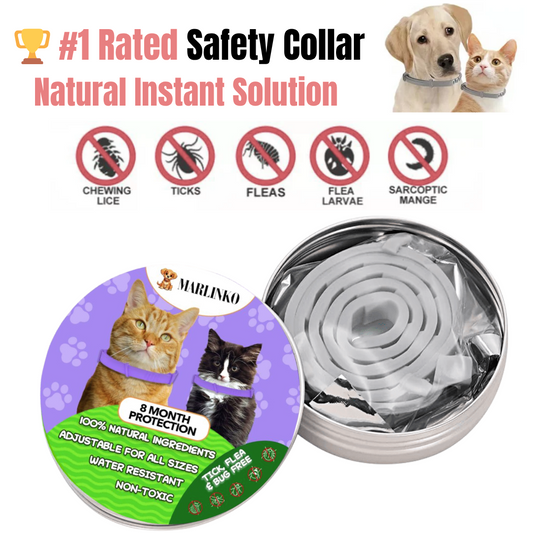 Marlinko Pets™ - Natural Calming Cat Collar (8 Months Tick & Flea Free)